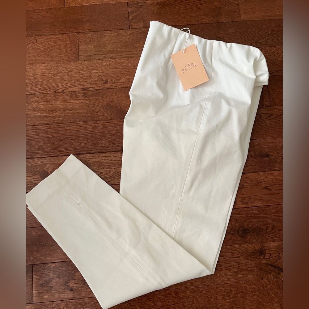 Pearl By Lela Rose Stretch Cotton Susie Pant Size 8 Nwts Firm